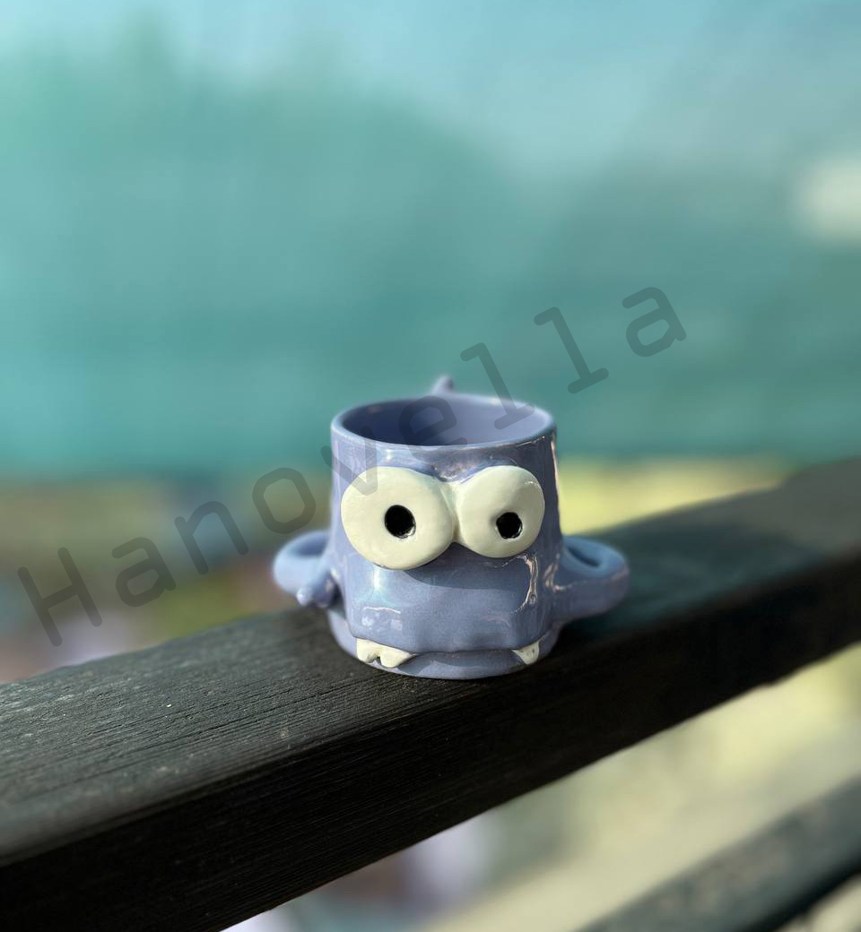 فنجان قهوه هشت پا دست ساز