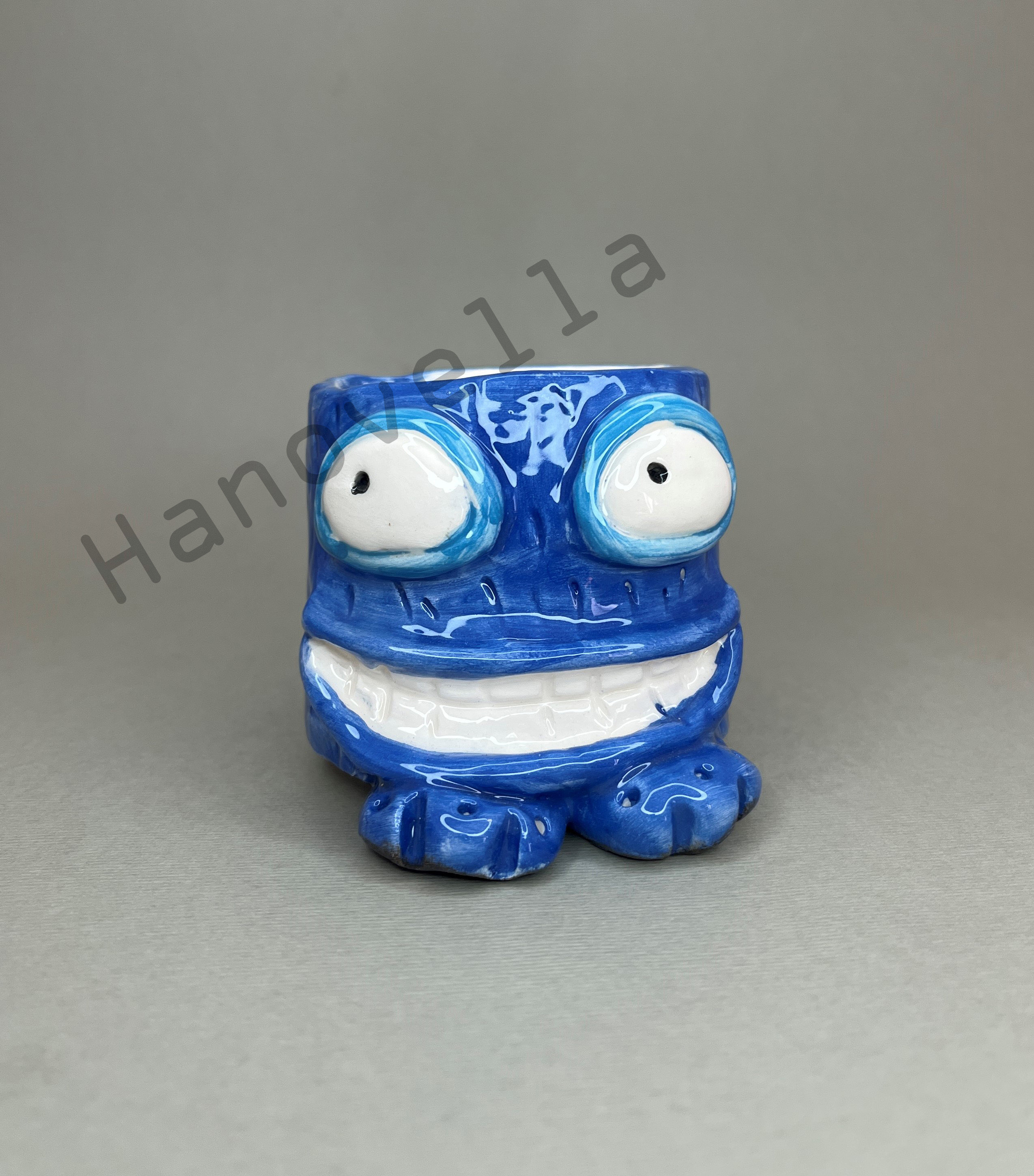 فنجان قهوه آبی دست ساز