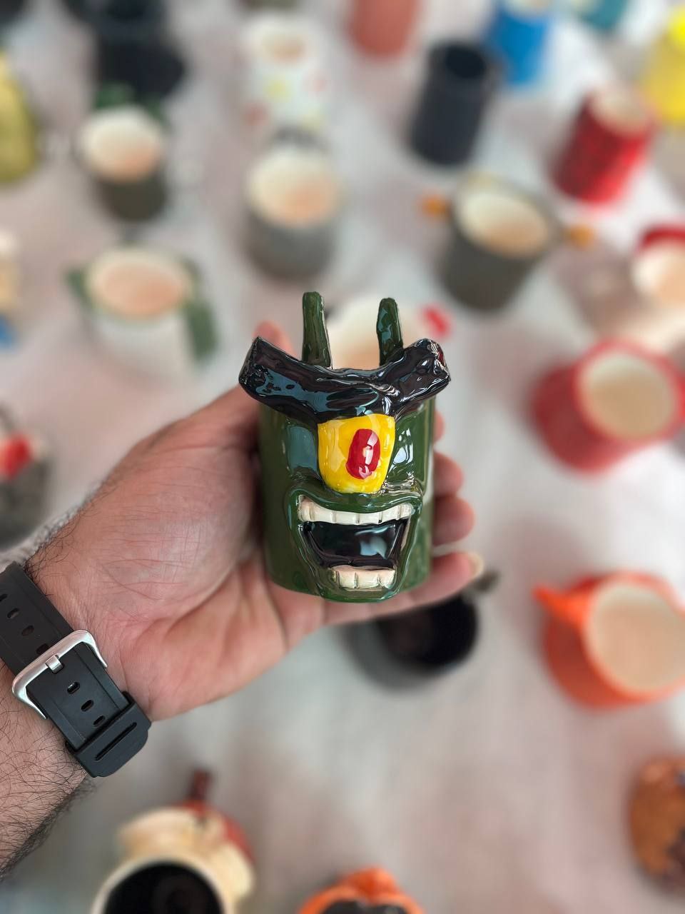 فنجان قهوه آقای پلانکتون دست ساز