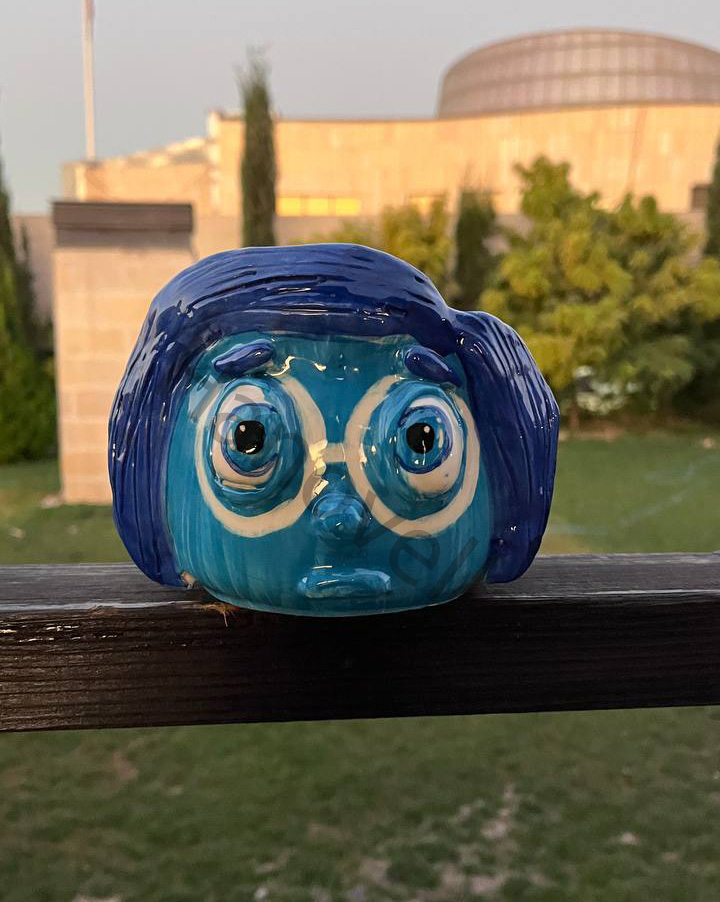 ماگ دست ساز دختر غم